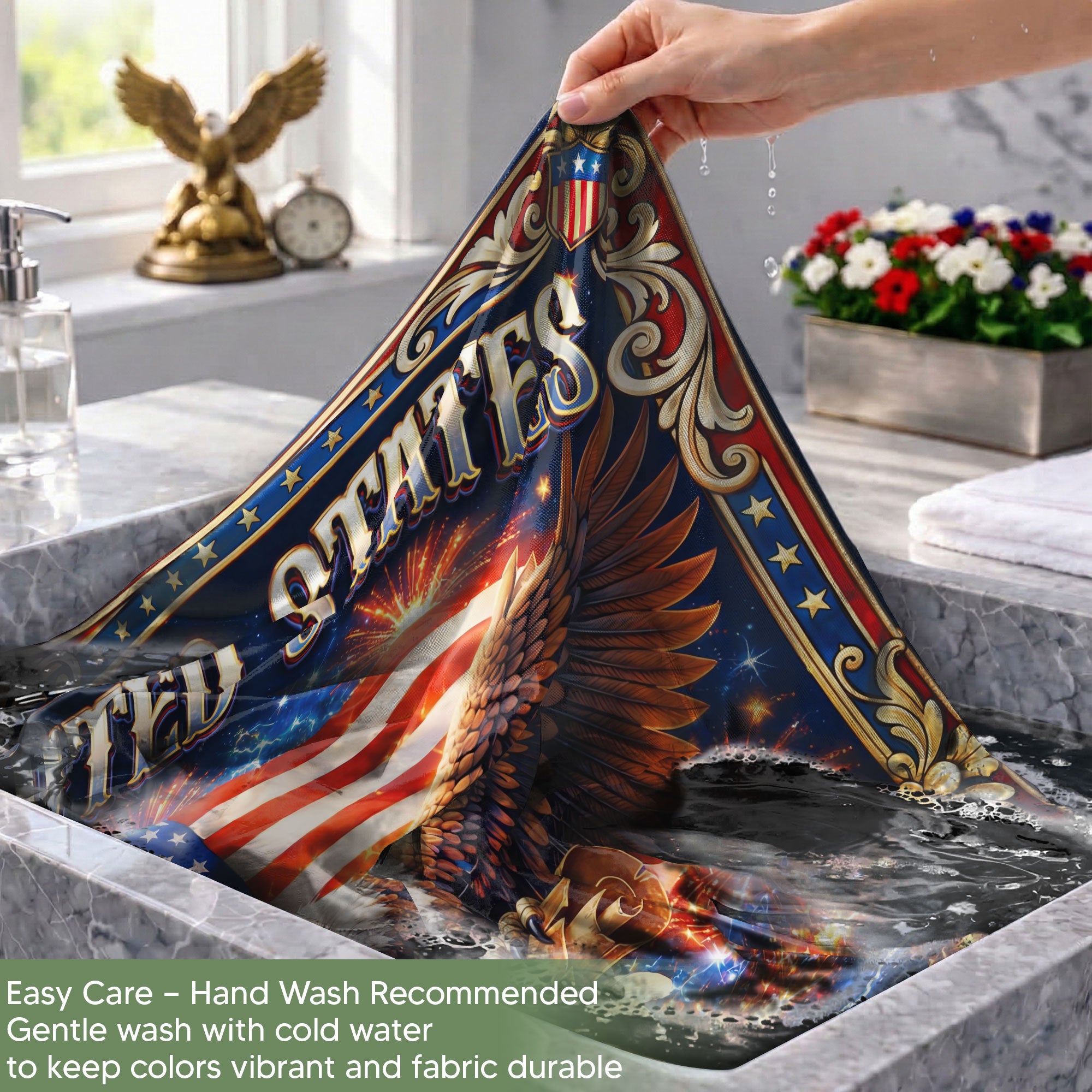 Custom Family Name 250th Anniversary Garden Flag – USA Eagle & 'We the People' 1776-2026