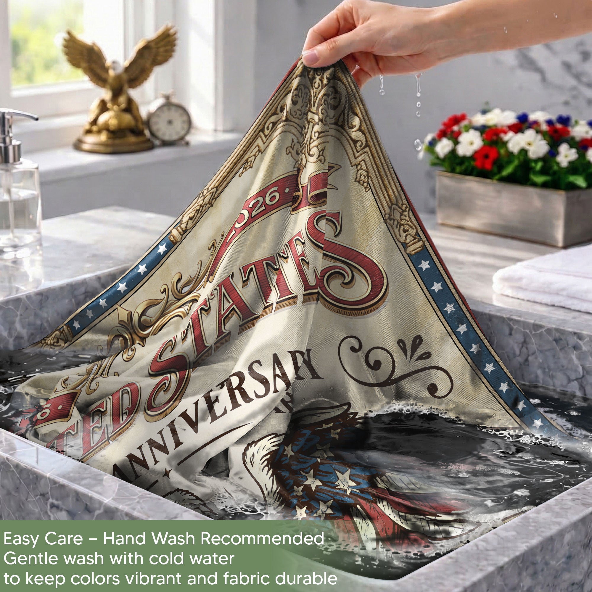 United States 250th Anniversary Garden Flag Custom Family Name - Patriotic Eagle Heritage Banner