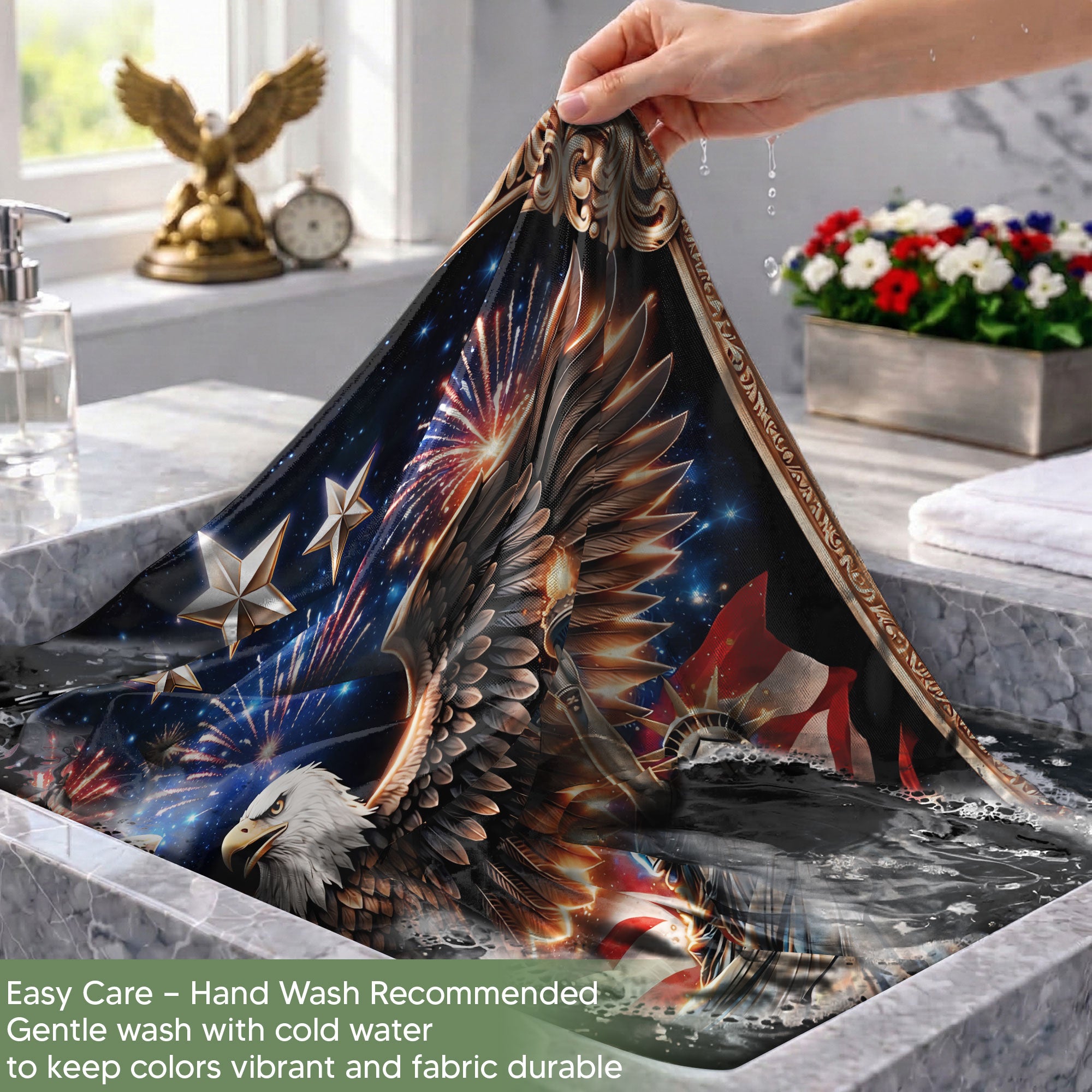Personalized American Heritage Garden Flag – 250-Year Celebration with Eagle, Liberty Bell & Statue Design (1776–2026)