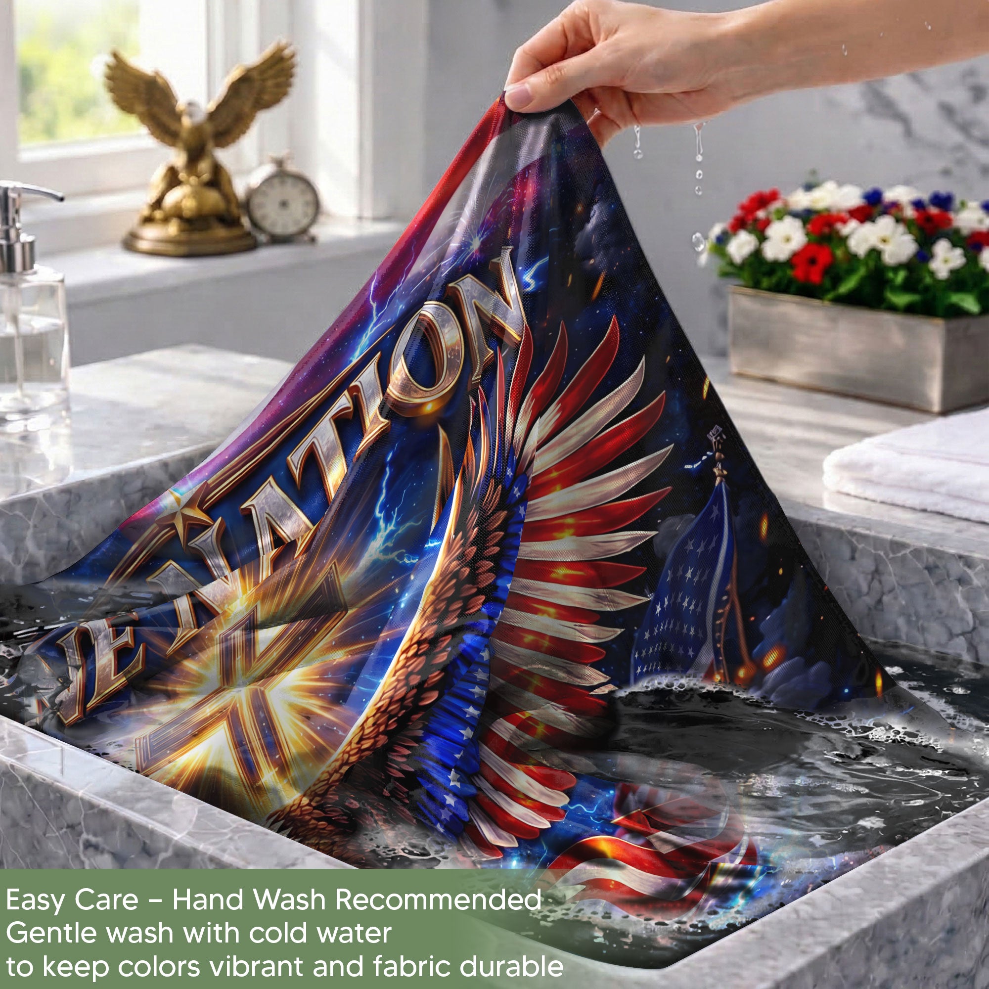 Personalized Faith & Freedom Garden Flag – 250-Year USA Tribute with Eagle and Cross Motif (1776–2026)