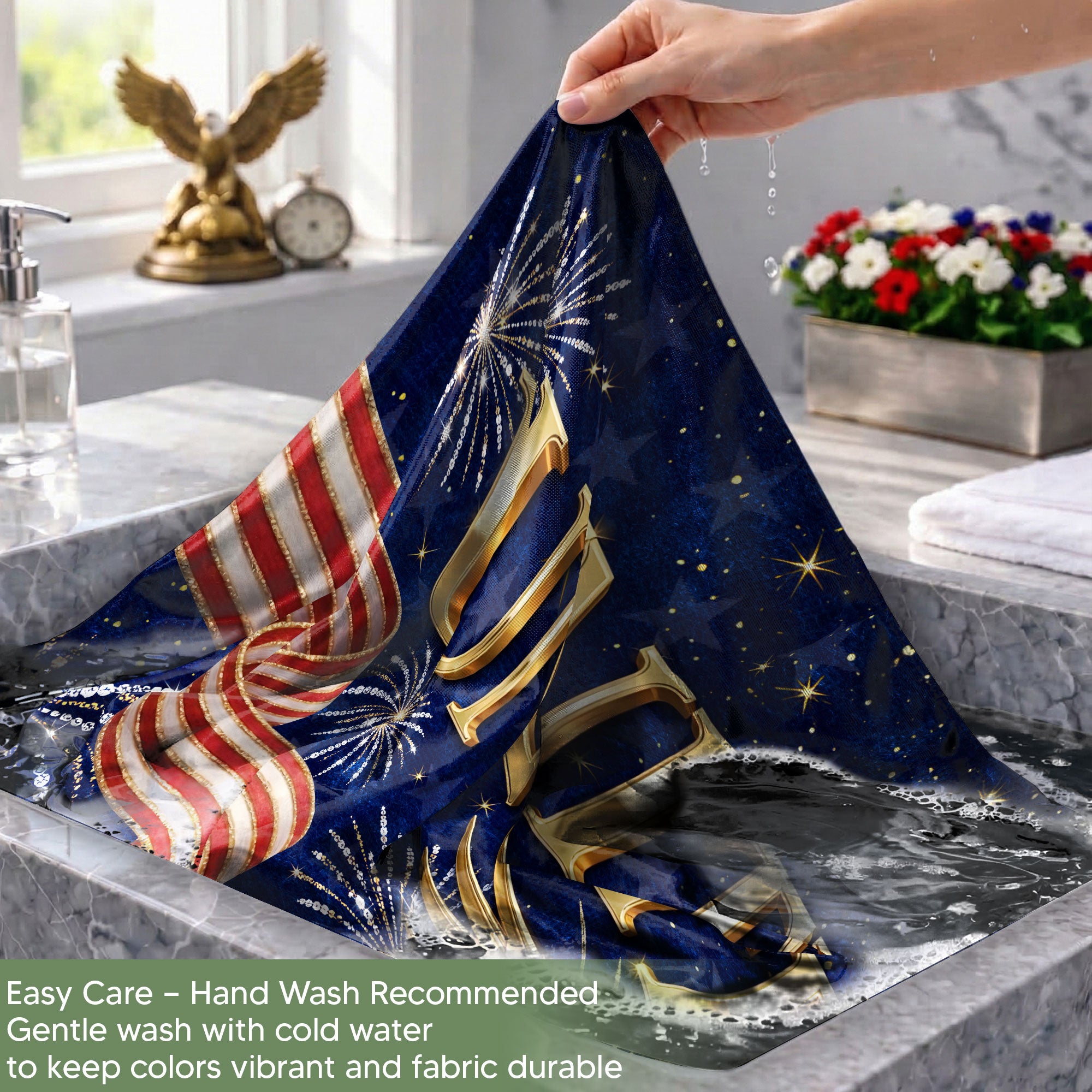 250 Years of Freedom House Flag 1776-2026 United States Eagle Fireworks Yard Banner