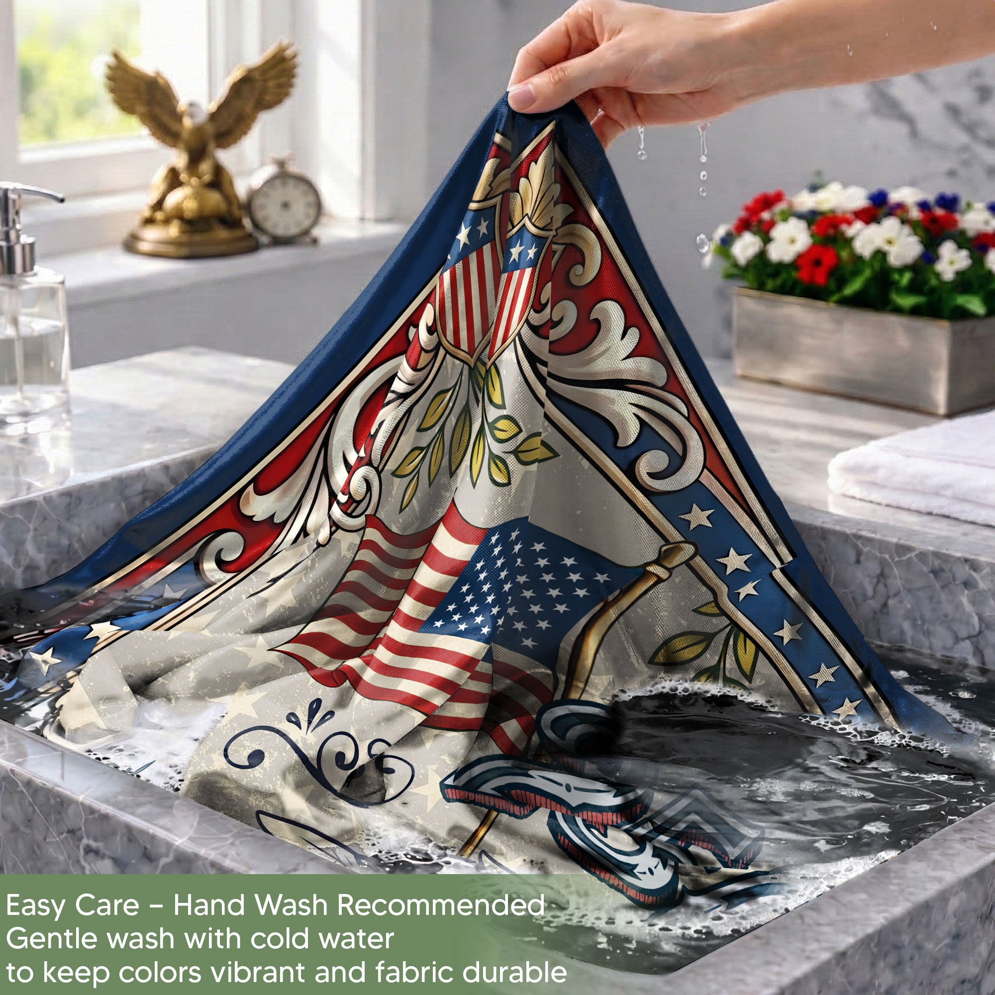 USA 250 Years Commemorative Flag - Vintage Eagle and Roses Patriotic Outdoor Banner