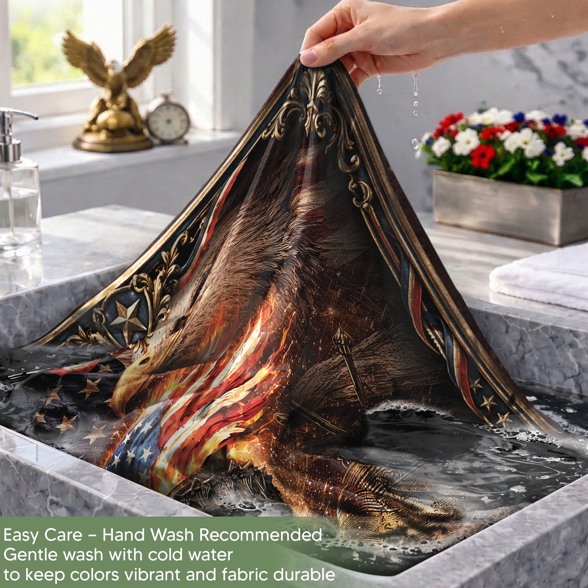 250 Years of Freedom Garden Flag - USA Torch & Eagle Patriotic Outdoor Decor 1776-2026