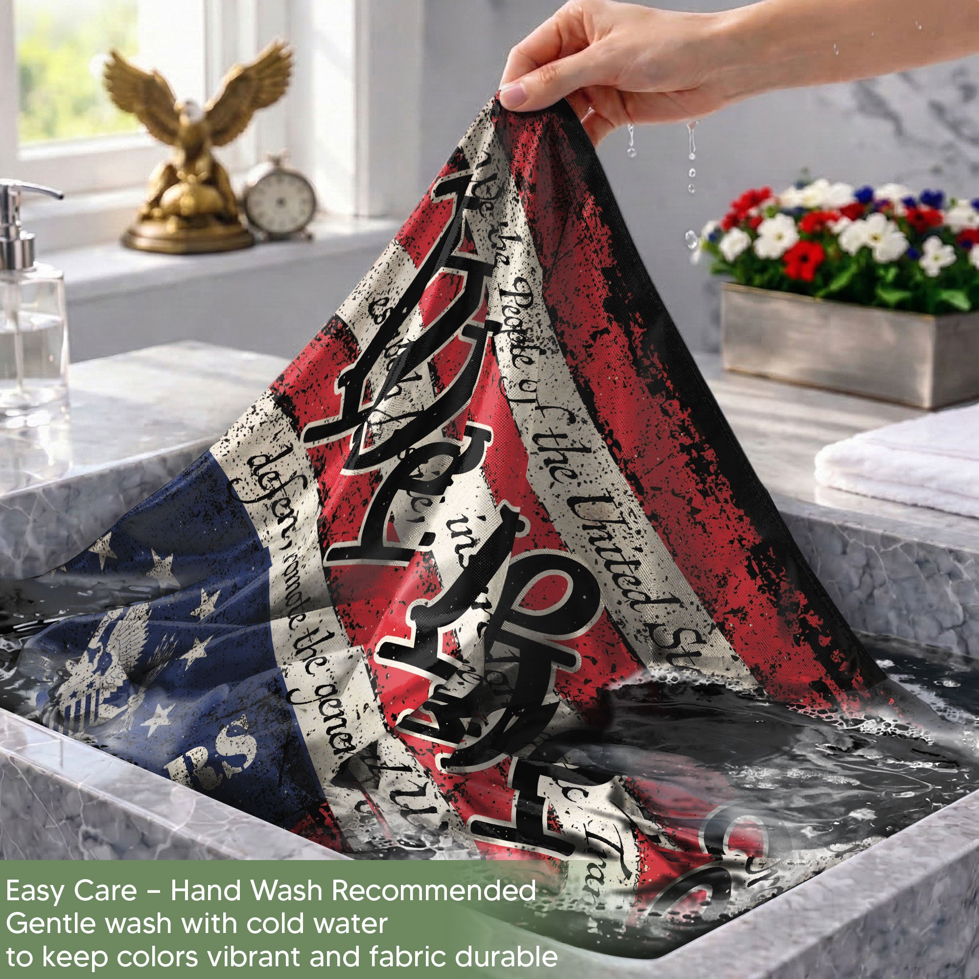 USA 250 Years Garden Flag - We The People Constitution Patriotic Outdoor Decor 1776-2026