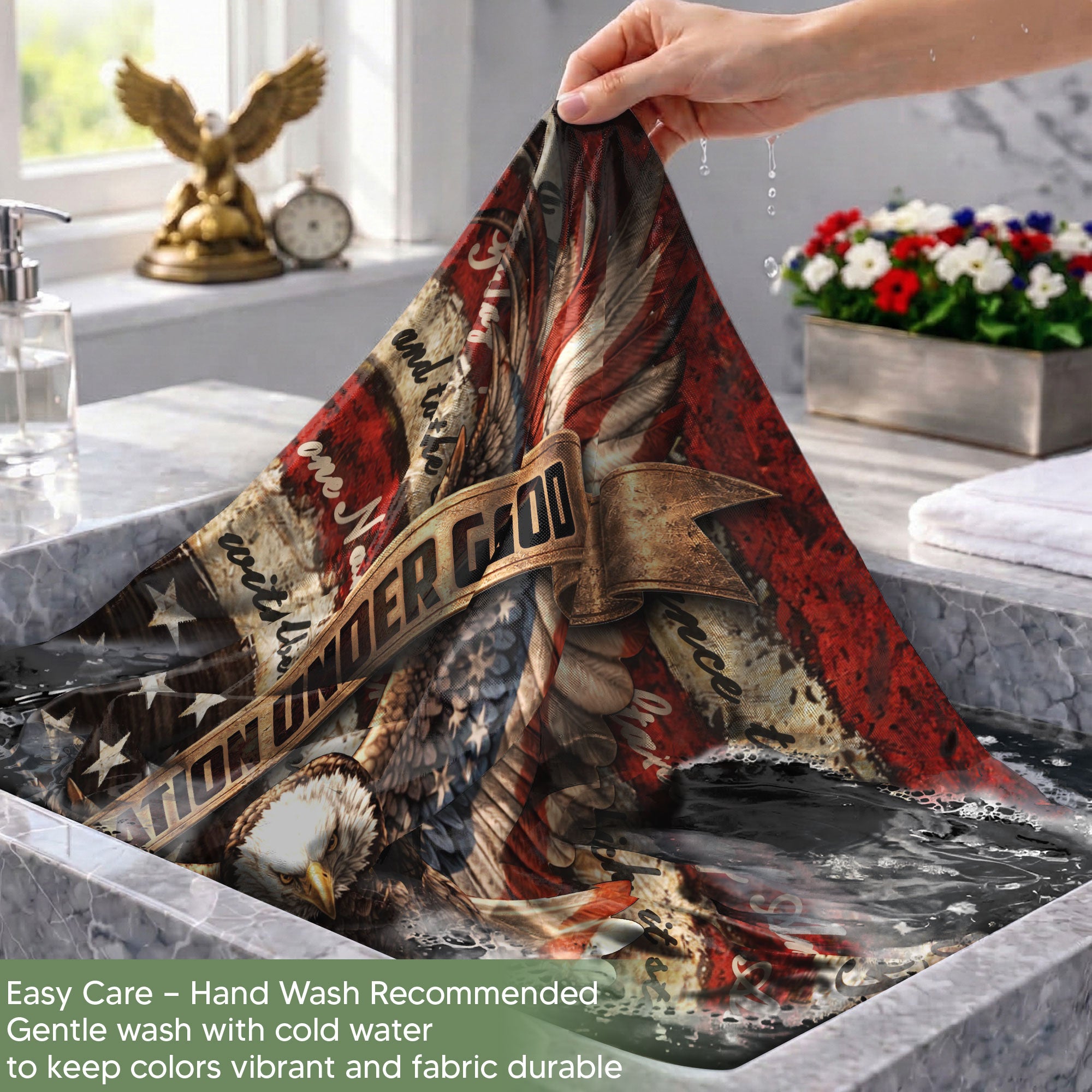 250th Anniversary House Flag One Nation Under God Eagle Patriotic Banner 1776-2026