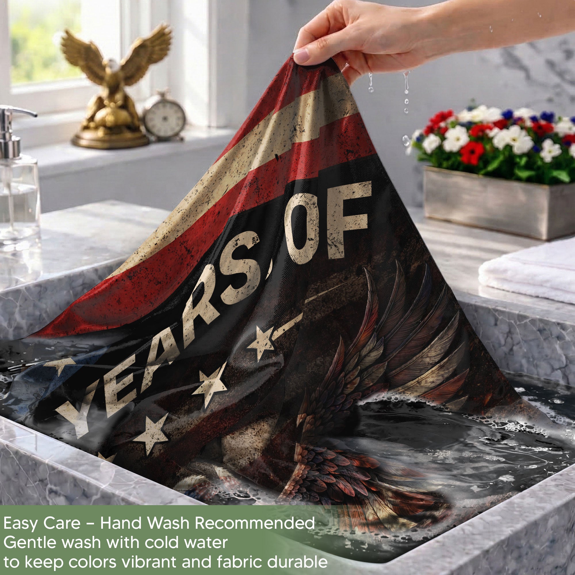 250 Years of Freedom Garden Flag Patriotic Eagle 1776-2026 Vintage 250th Anniversary USA Flag - Rust Field Wear