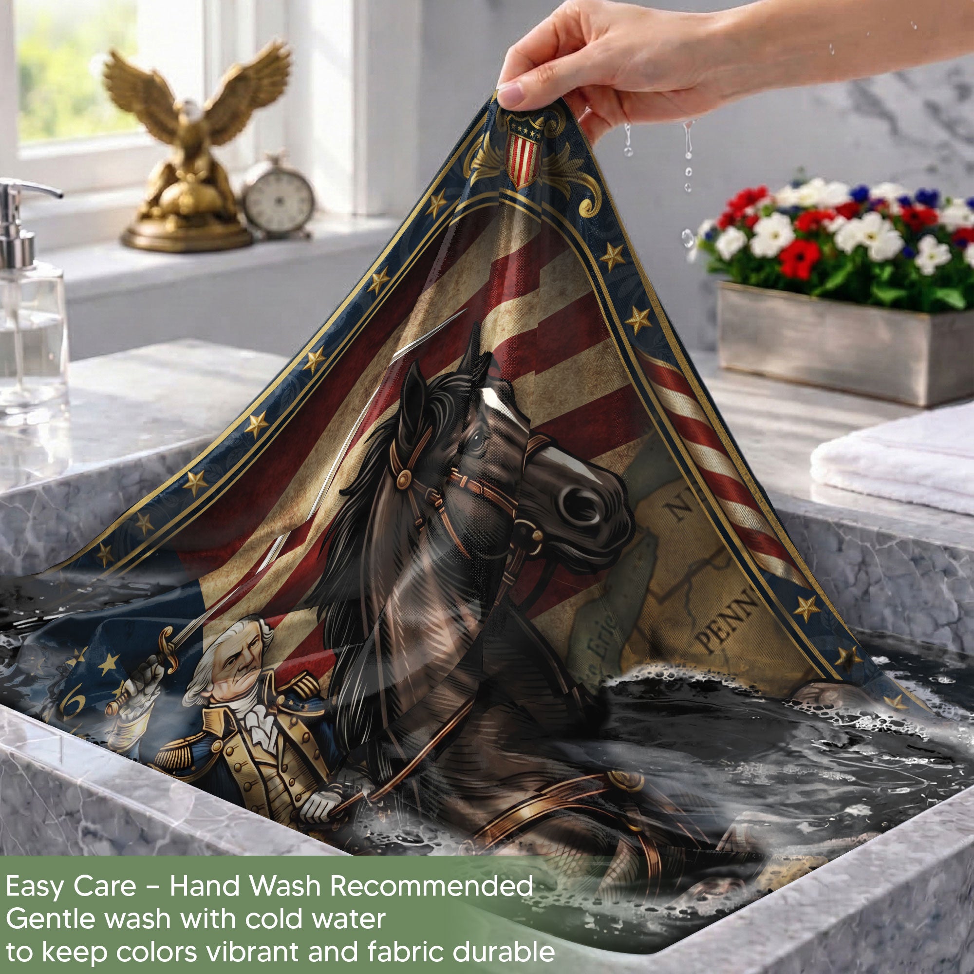 250 Years of Freedom Garden Flag - George Washington 1776-2026 Patriotic Decor
