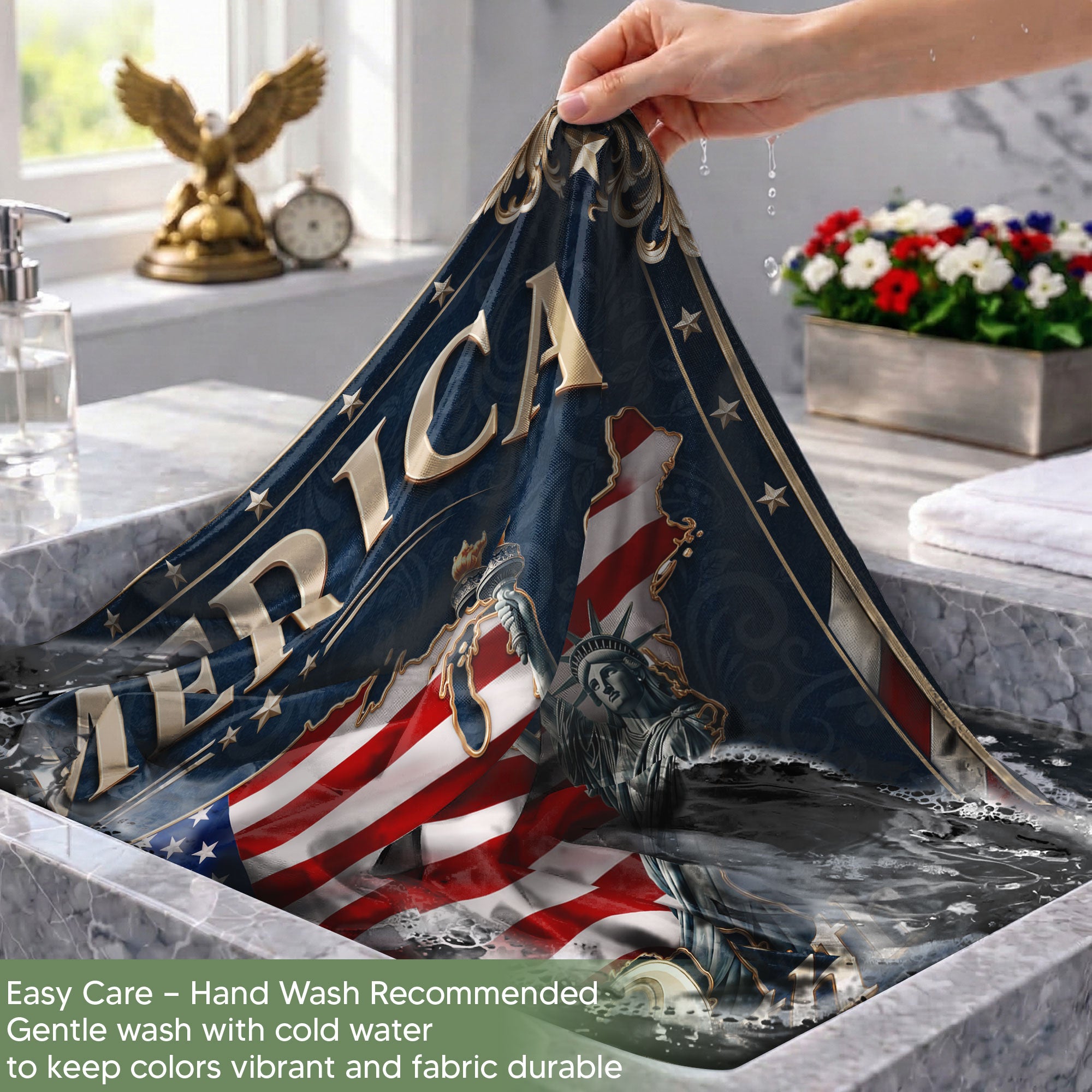 USA 250th Anniversary Garden Flag - 1776-2026 Patriotic Map & Eagle Yard Decor