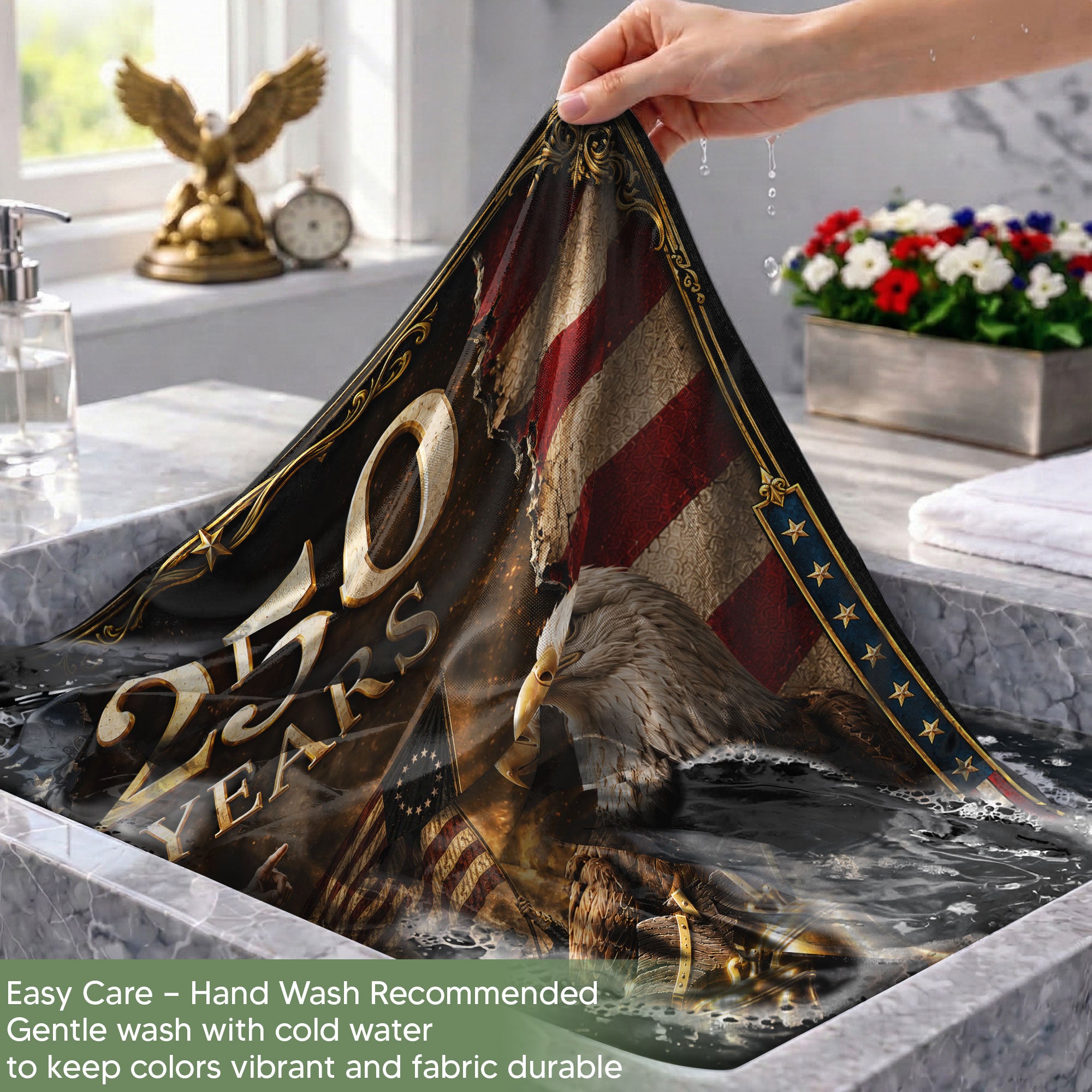 USA 250th Anniversary Garden Flag 1776-2026 George Washington Bald Eagle Patriotic Decor