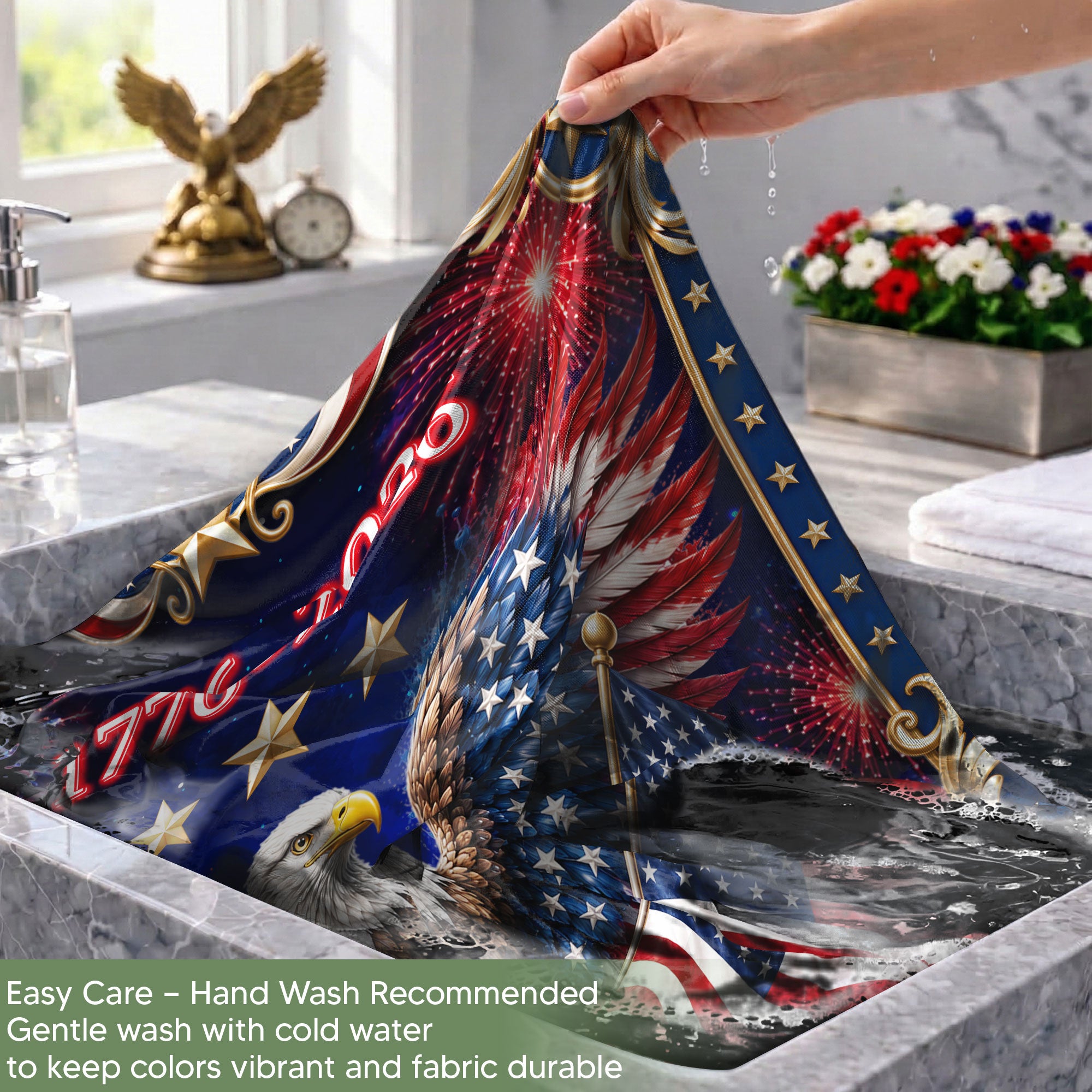 USA 250th Anniversary Garden Flag Bald Eagle Freedom Patriotic Decor