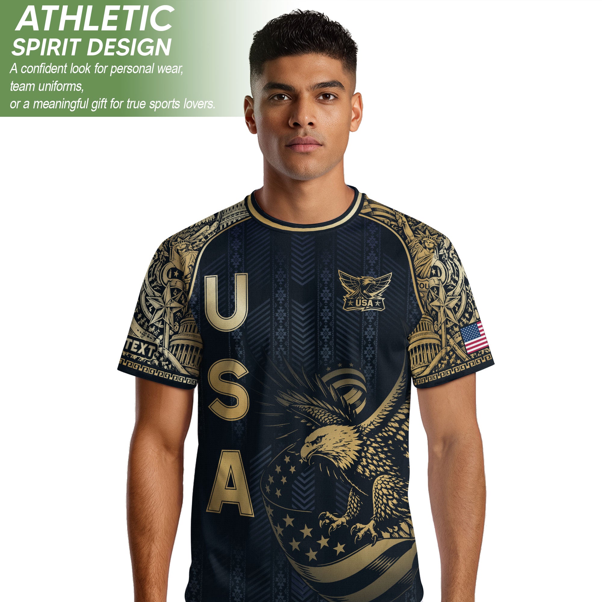 USA Eagle Soccer Jersey Style Adult Shirts Custom Name Number Personalized Activewear