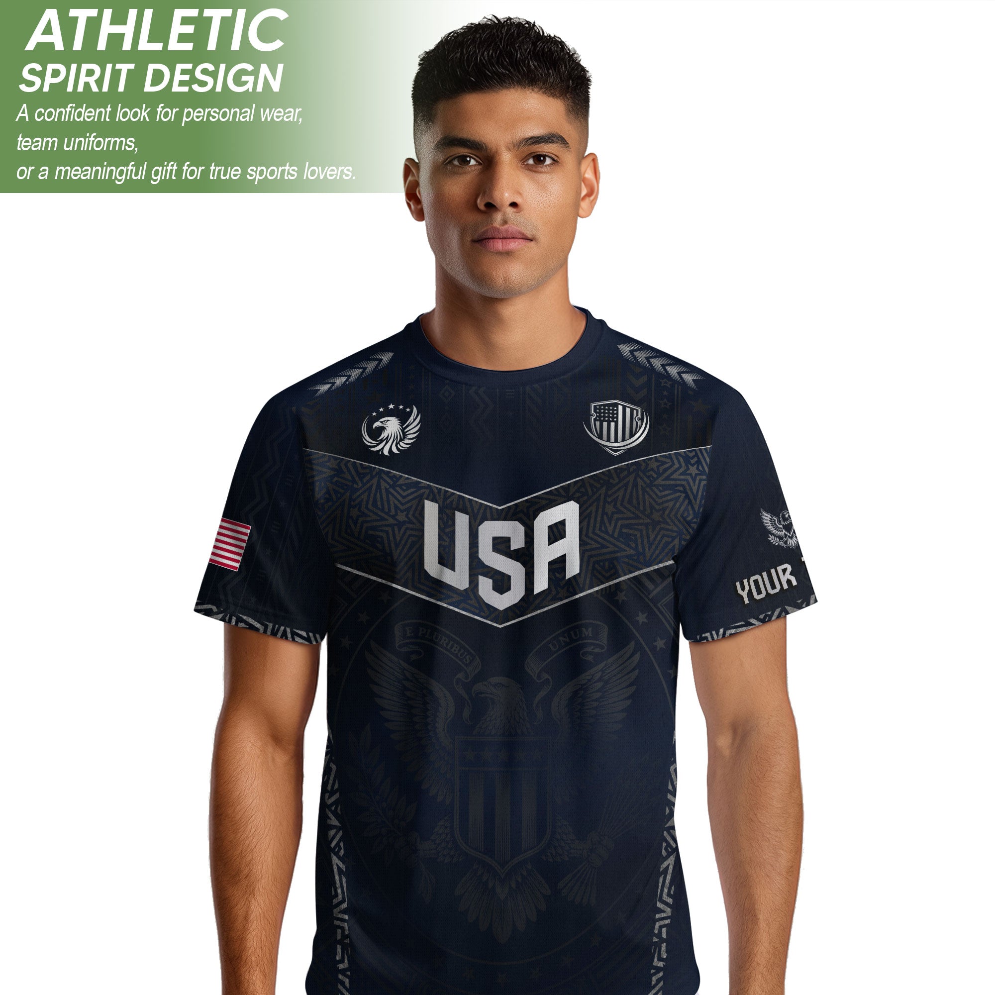 Custom Adult USA Soccer Jersey - Personalized Name & Number Patriotic Sports Team Shirt