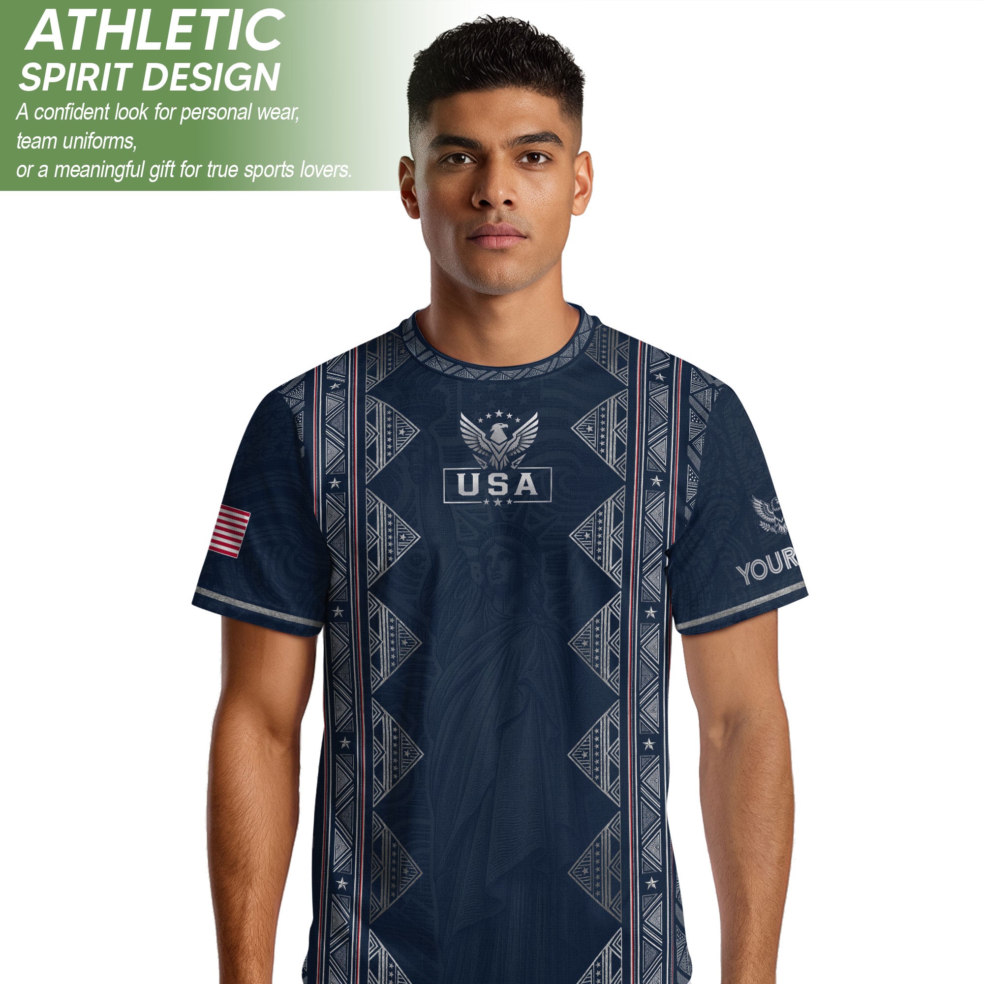 Personalized USA Soccer Jersey Adult Custom Name Number Patriotic Sports Team Uniform