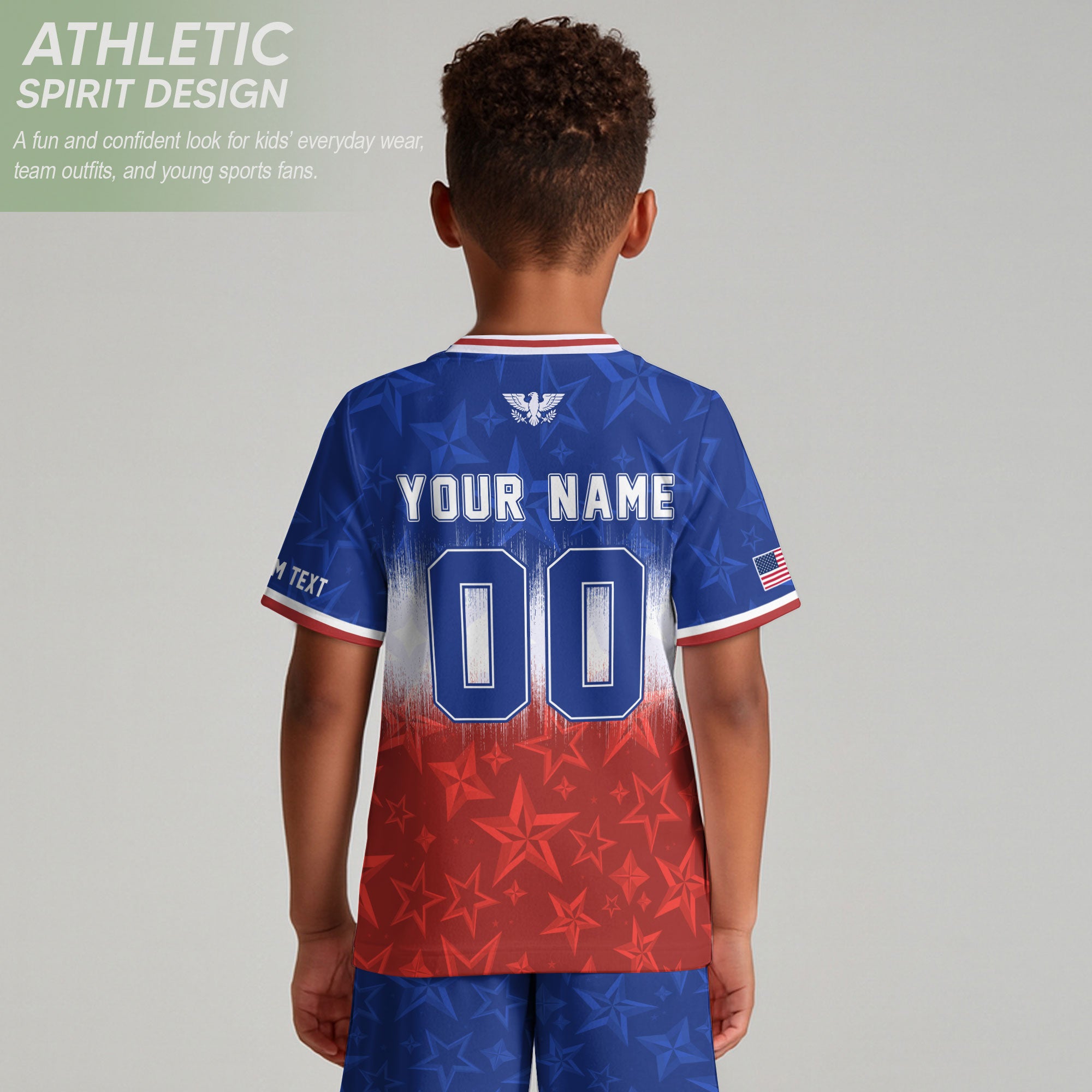 Youth Custom USA Soccer Jersey Heritage Collection Red Star Graphic Personalized Shirt
