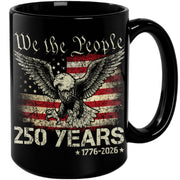 Patriotic We The People 250 Years 1776-2026 American Eagle Commemorative Mug - Rust Field Wear