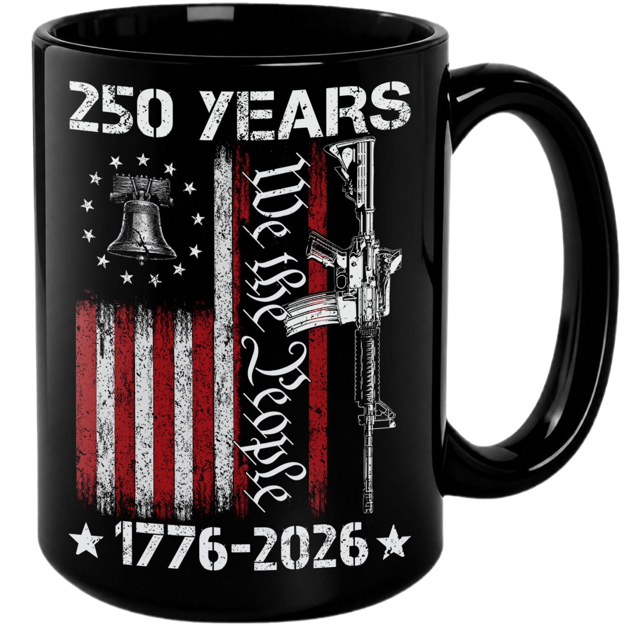 250 Years 1776 2026 Mug We The People Patriotic American Ceramic Cup Gift - Rust Field Wear