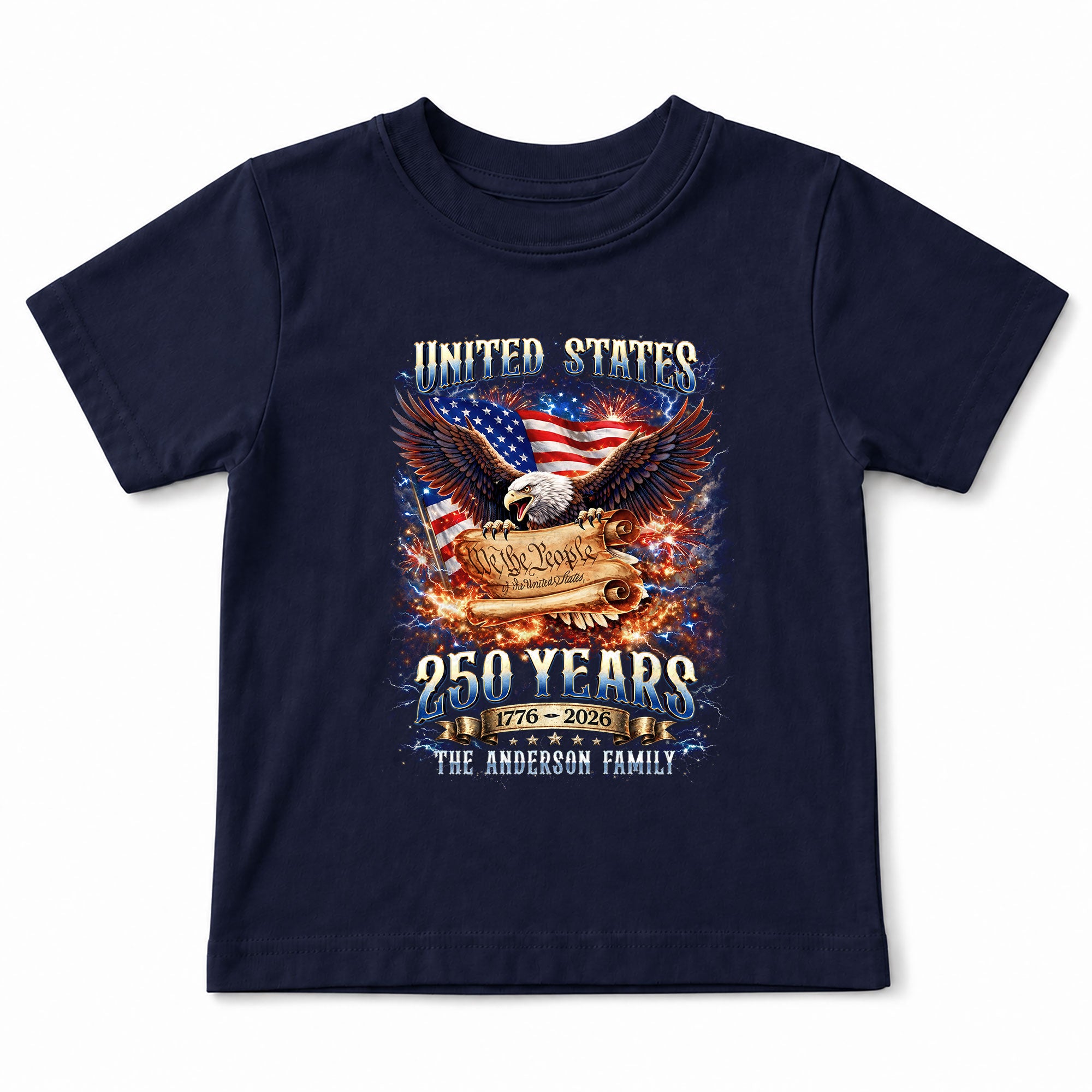 United States 250th Anniversary Shirts Personalized Custom Family Name Group Apparel
