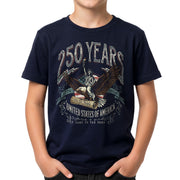 Kids 250 Years T-Shirt We The People Eagle Liberty Patriotic USA Tee 1776–2026