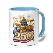 We The People Proud Patriot Accent Mug - Epic Golden Eagle 1776 2026 Gift Cup