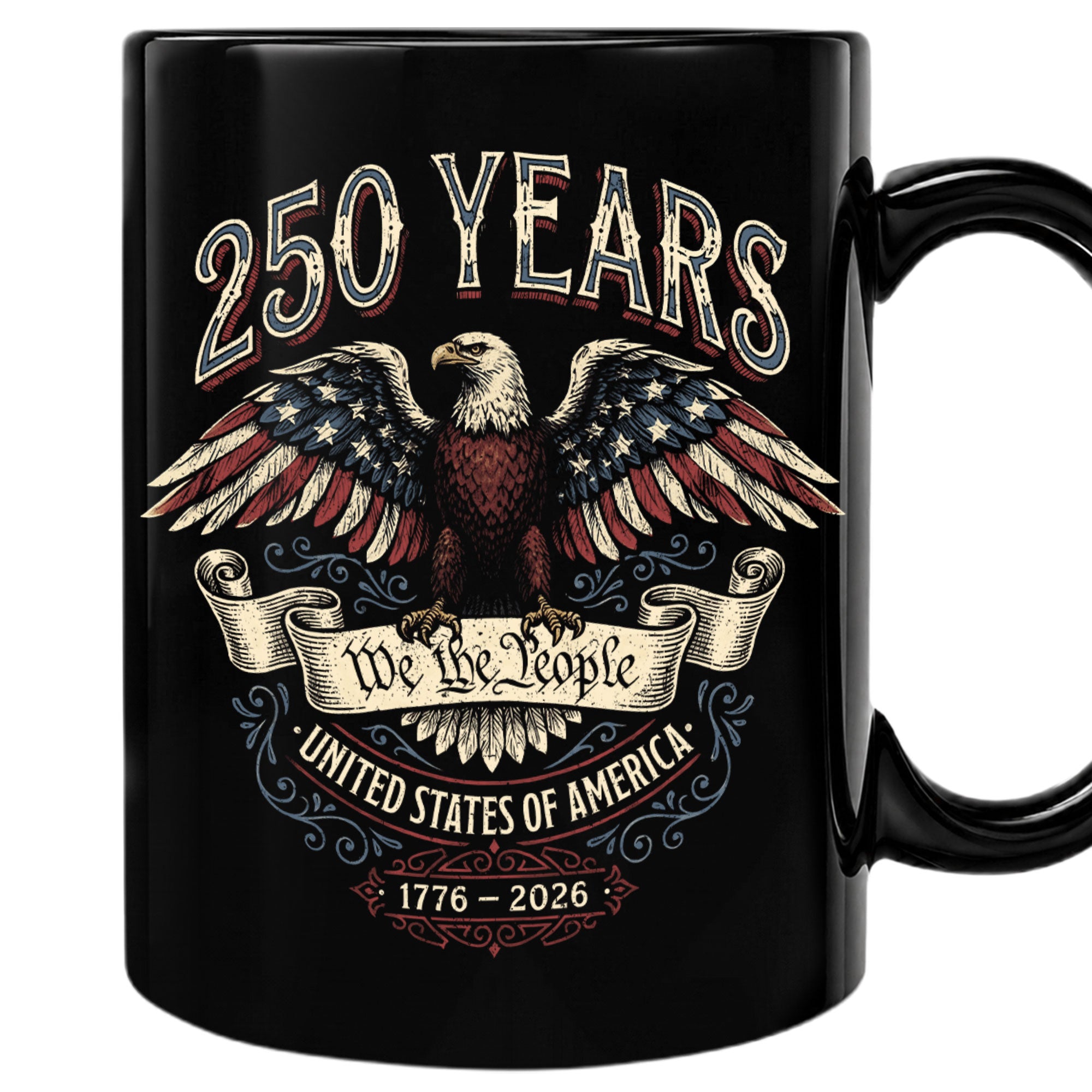 250 Years We The People 1776 2026 Mug - Patriotic United States Bald Eagle Cup