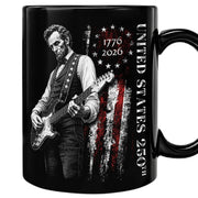 Abraham Lincoln Guitar Player America 250th Anniversary 1776-2026 Patriotic Art Mug - Rust Field Wear