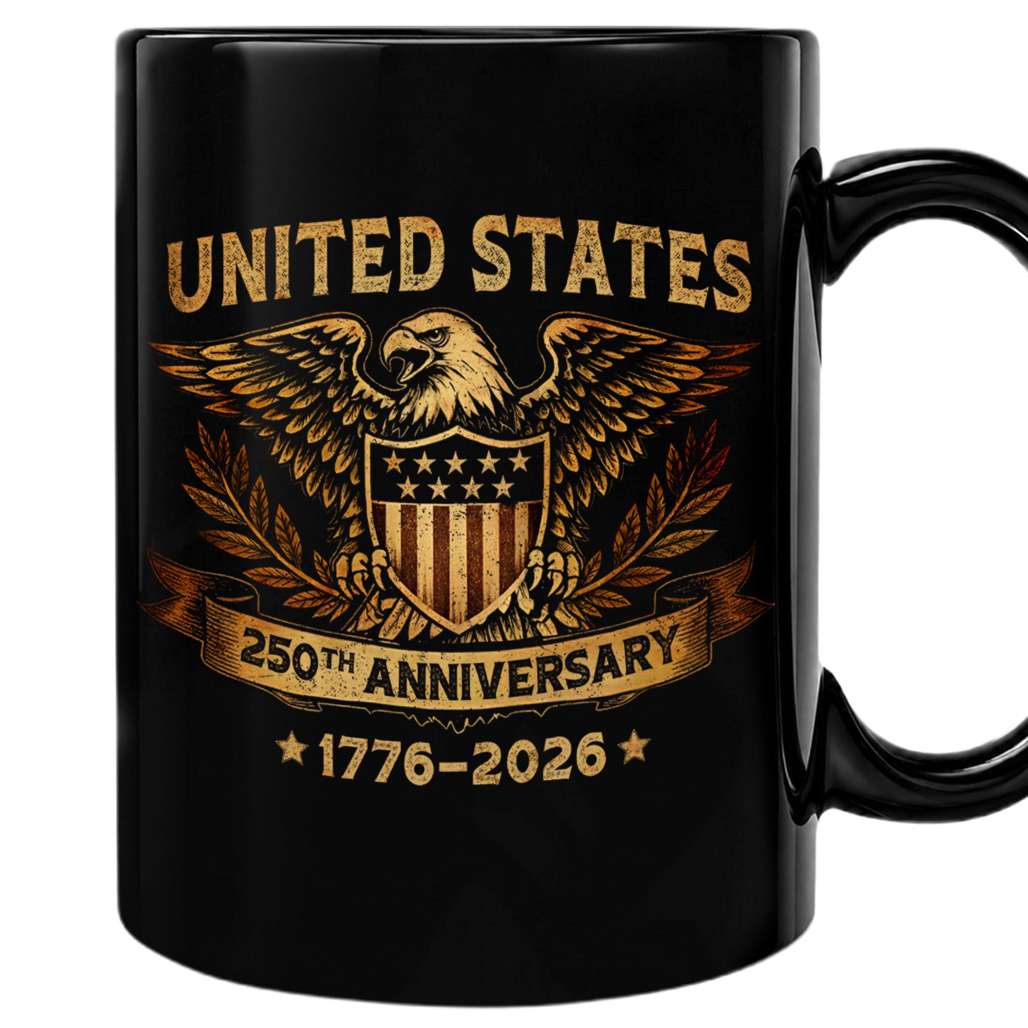 United States 250th Anniversary 1776-2026 Patriotic Eagle Shield Commemorative Mug