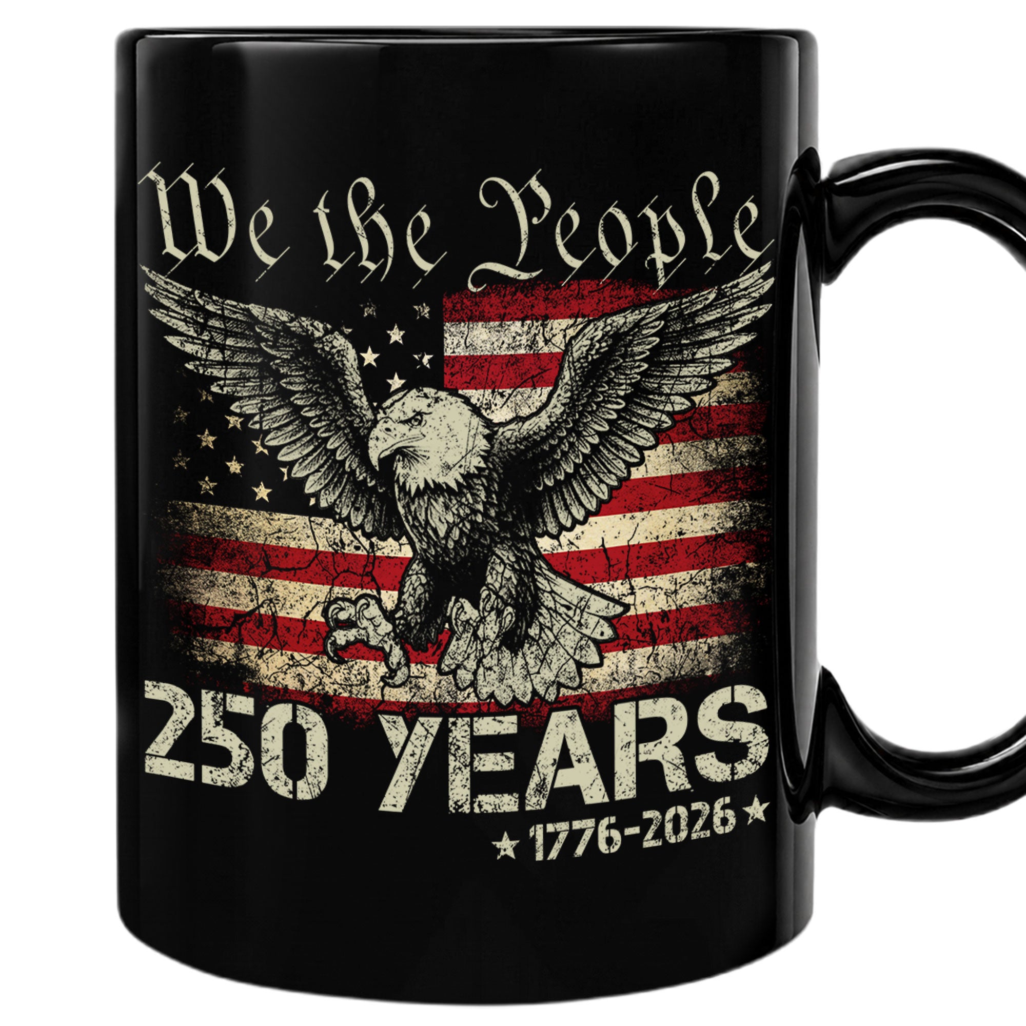 Patriotic We The People 250 Years 1776-2026 American Eagle Commemorative Mug