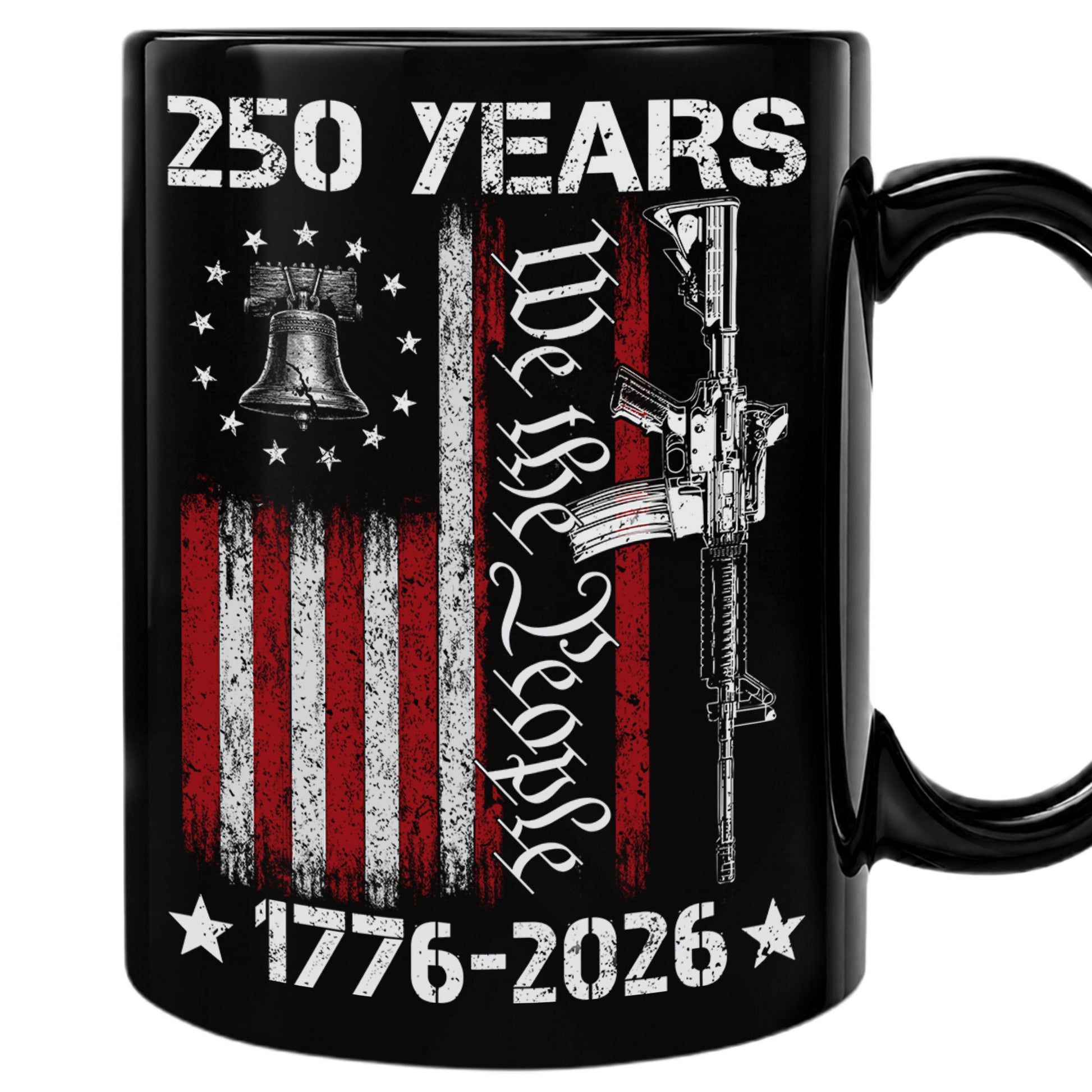 250 Years 1776 2026 Mug We The People Patriotic American Ceramic Cup Gift - Rust Field Wear