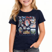 Kids T Shirt 1776-2026 Patriotic 250 Years History White House Independence Day Tee