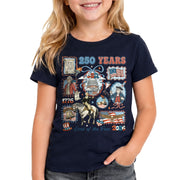 Kids T Shirt Patriotic 1776-2026 250 Years History US Capitol Independence Day Tee