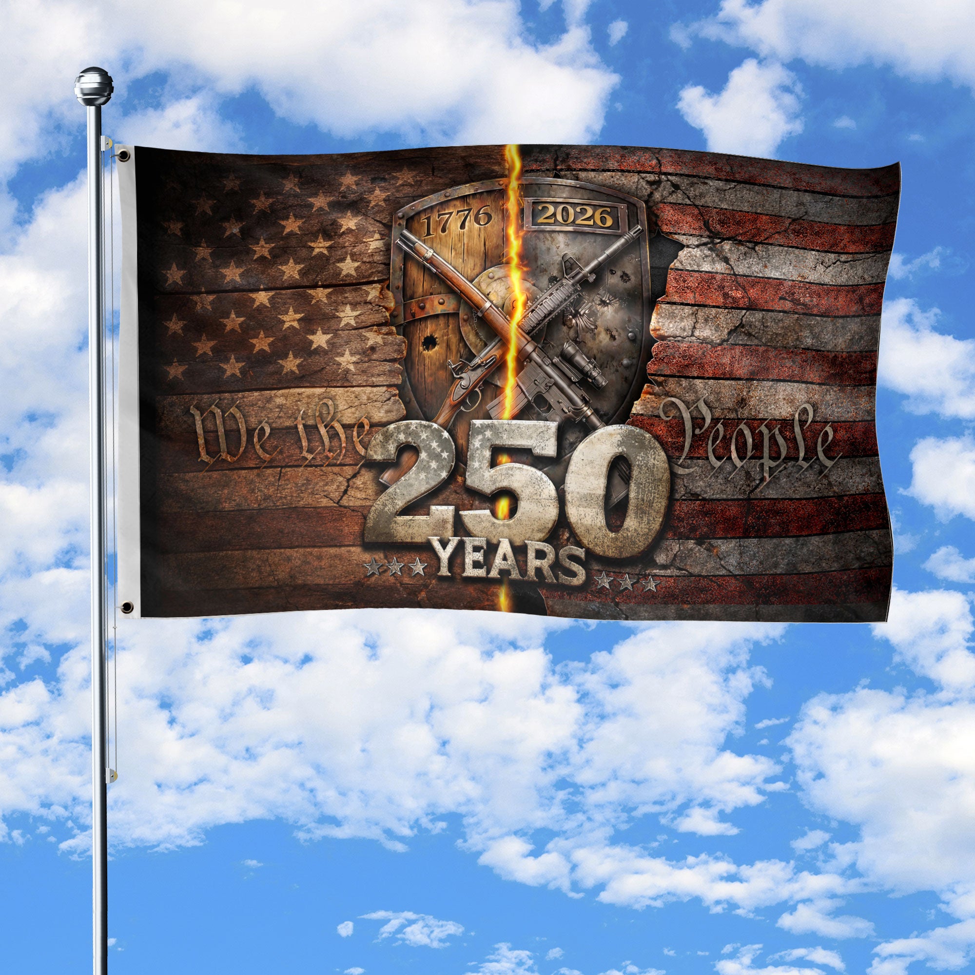 United States 250th Independence Anniversary Flag 1776–2026 Modern Patriotic Flag