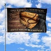 USA Christian Flag 1776–2026 Faith Freedom Outdoor Decor - Rust Field Wear
