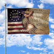 USA Faith and Freedom Christian Flag Patriotic Yard Decoration - Rust Field Wear