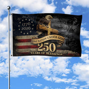250 Years of Blessings American Flag – Christian Patriotic Flag - Rust Field Wear