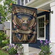 USA 250th Anniversary 1776–2026 House Flag – Majestic Bald Eagle & Stars Stripes Double Sided Banner