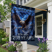America 250th Anniversary House Flag - Patriotic Freedom Eagle 1776-2026, 250 Years Double Sided Outdoor Decor - Rust Field Wear