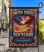 USA 250th Anniversary Garden Flag 1776-2026 – We The People Constitution Double Sided Patriotic Yard Flag