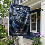 USA 250 Anniversary House Flag 1776-2026 – American 250th Anniversary Flag Patriotic Outdoor Yard Decor - Rust Field Wear