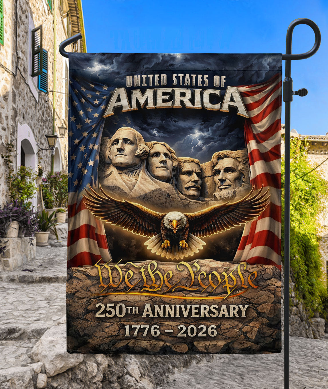 USA 250th Anniversary Garden Flag 1776-2026, American Flag 250 Year Anniversary, Patriotic Outdoor Yard Decoration