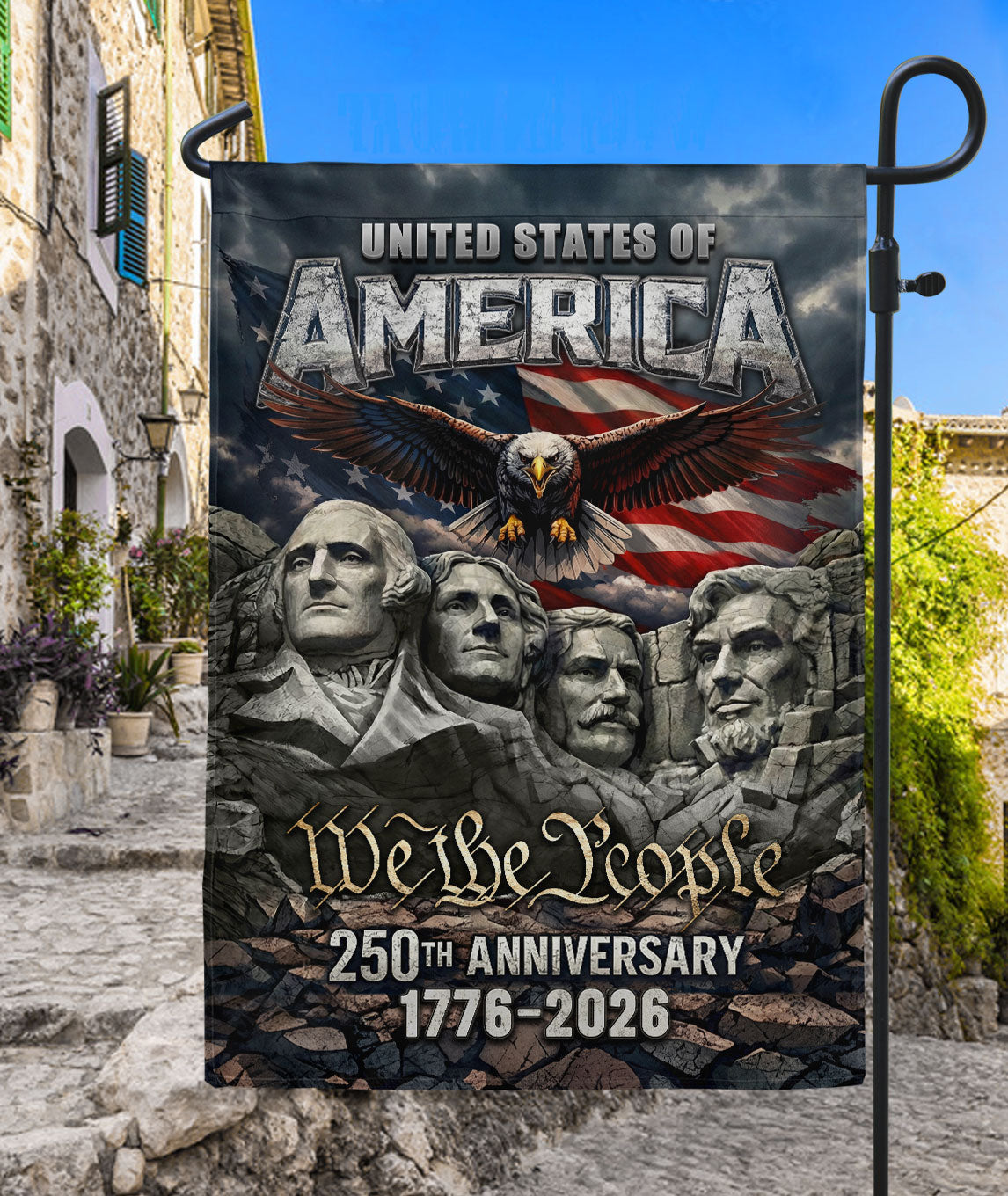 USA 250th Anniversary Garden Flag 1776–2026 – American Flag 250 Year Anniversary Patriotic Eagle We The People Outdoor Yard Decor Flag