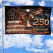 1776-2026 Patriotic Garden Decor Gift House Flag 250 Years of Freedom Eagle Liberty Bell 3x5ft