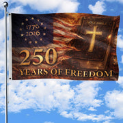 Holy Bible Christian House Flag 1776-2026 One Nation Under God 250 Years of Freedom Decor