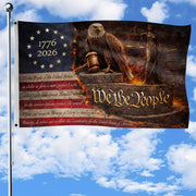Lady Justice House Flag 1776-2026 Patriotic Eagle Shield We The People 250 Years Decor
