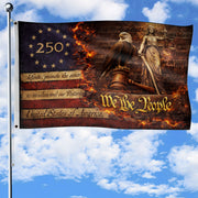 Patriotic Eagle Justice House Flag 1776-2026 We The People 250 Years of Blessings Decor - Rust Field Wear