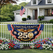 United States 250 Years Fence Flag 1776-2026 Patriotic Eagle Anniversary