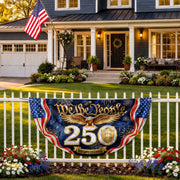 USA 1776-2026 Fence Banner 250 Years United States Anniversary Patriotic Eagle Outdoor Decor