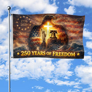 Christian Cross Eagle 250th Anniversary USA House Flag, 250 Years Freedom 1776–2026
