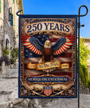 250th Anniversary Garden Flag American Eagle Patriotic Decor We The People 1776-2026