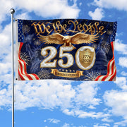 We The People 250th Anniversary House Flag 1776–2026 Patriotic Eagle Banner