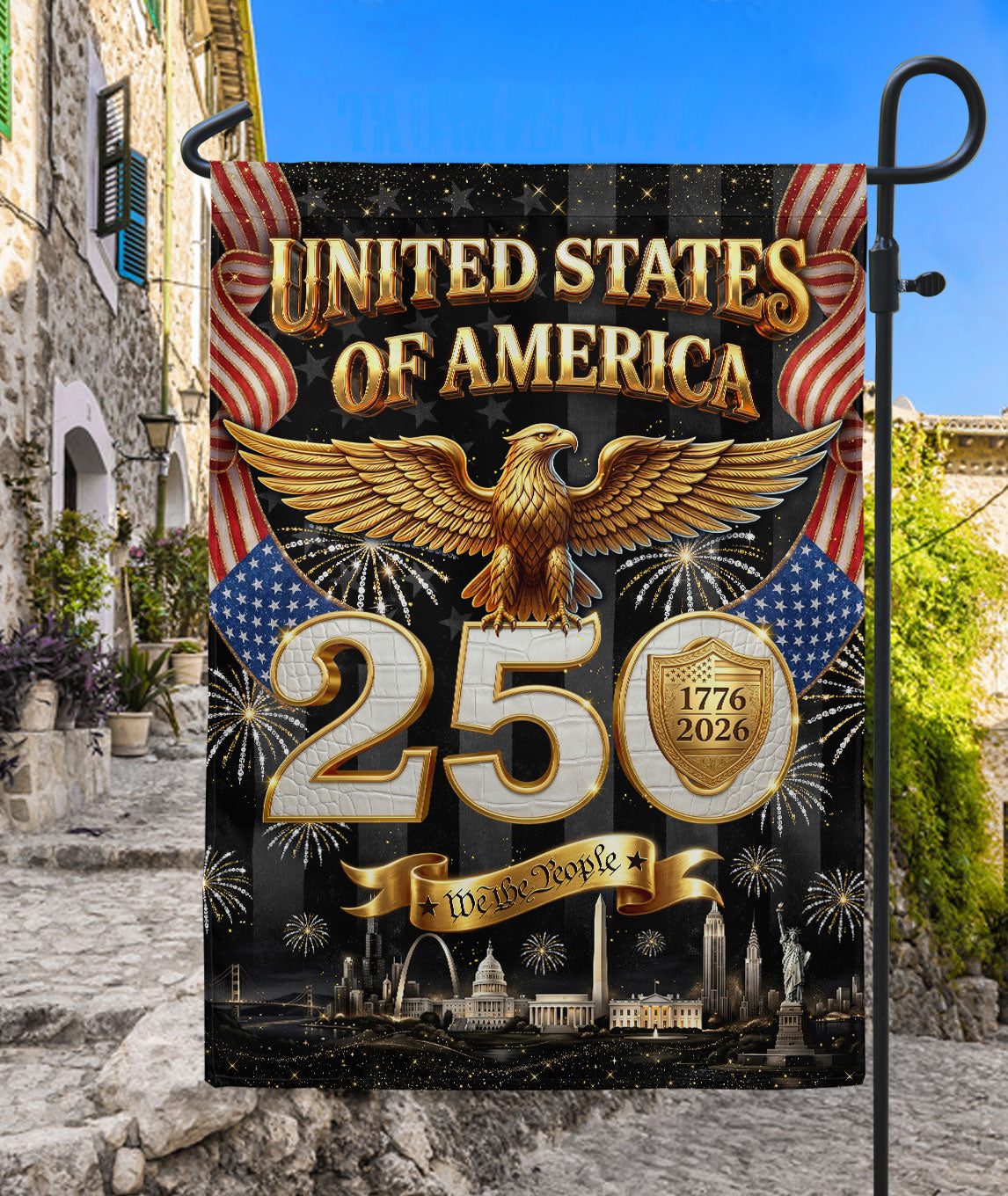 250th Anniversary United States House Flag - We The People Patriotic Eagle Banner